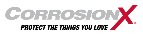 CorrosionX logo with the tagline 'PROTECT THE THINGS YOU LOVE' on a white background.