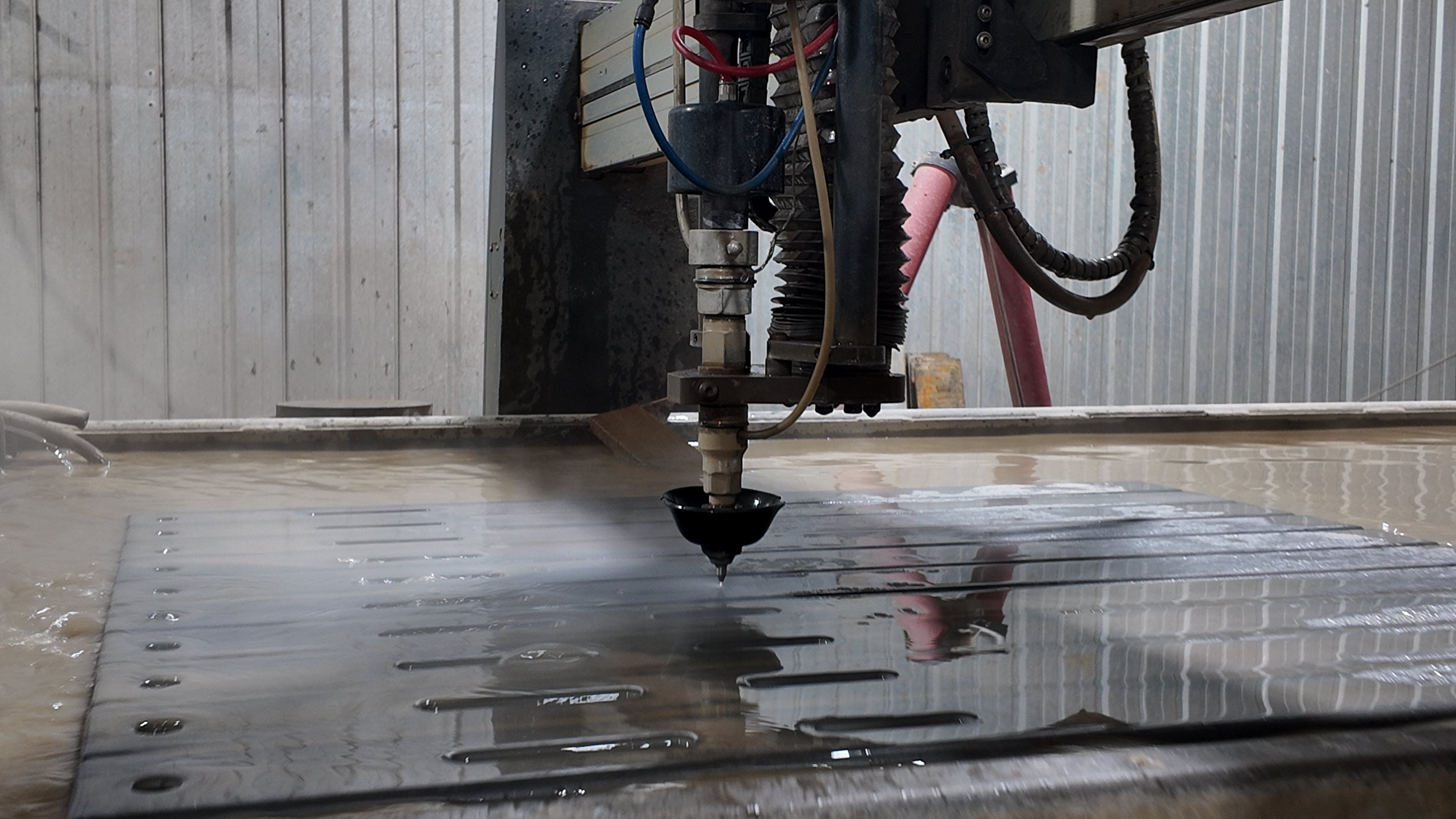 cross arms maxiem water jet profile cutting workshop Pukekohe auckland